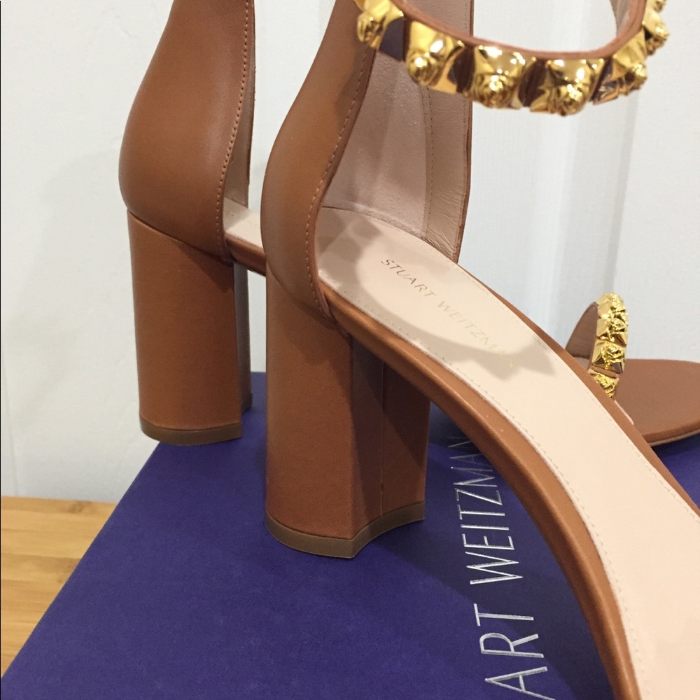 NIB STUART WEITZMAN Rosemarie Studded Heels sz 10 - Picture 4 of 6
